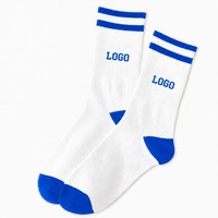 Chaussettes de sport en coton pour hommes et femmes, broderie jacquard personnalisée avec logo, pour l'extérieur