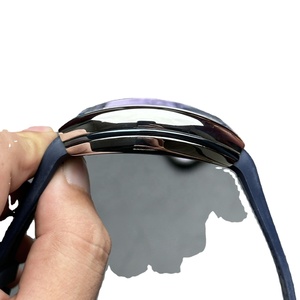 Montre mécanique pour homme avec cadran bleu, bracelet en cuir, résistance à l'eau, affichage lumineux des chiffres romains - Product Image 4