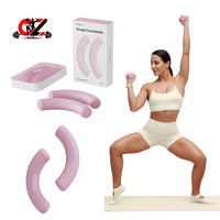 Mini haltère ergonomique personnalisé en forme de U 1kg/2kg, haltère professionnel en silicone en forme de croissant pour Pilates, musculation des bras, poids de main pour yoga et gym à domicile