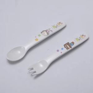 Asilo nido per la cena della colazione che serve articoli per bambini melamina colorato forchetta e cucchiaio Set di stoviglie per bambini - Product Image 1
