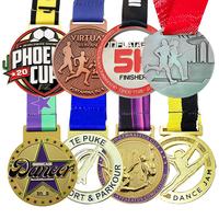 AI-MICH Médaille de récompense personnalisée en alliage de zinc, en émail souple, style antique, pour souvenirs de jeu, sport, championnats et activités
