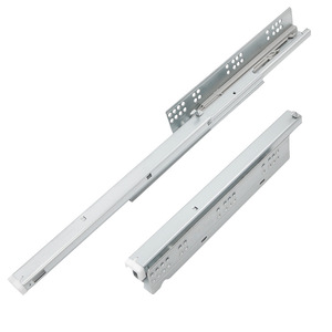 Three Section <b>Drawer</b> <b>Slides</b> 12 To 22 Inch Soft Closing Damping Cabinet Furniture With Concealed Rebound Buffer - Product Image 1