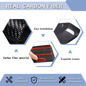 Copertura Decorativa in Fibra di Carbonio per Pannello Porta, Cornice per Pulsanti in Vetro per Interni Porsche 911, Protezione Battitacco Auto - Product Image 5