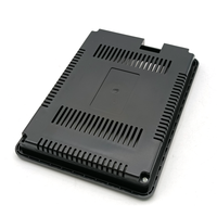 Boîtier de montage sur panneau en plastique ABS noir avec fente de dissipation thermique pour écran tactile HMI et module PCB