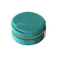 Organisateur de bijoux rond A1 avec fermeture éclair et insert de compartiment rose pour ranger colliers, boucles d'oreilles, bagues, bracelets – Vert, Gris, Blanc