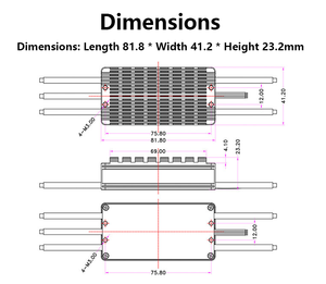 Régulateur de vitesse électronique (ESC) étanche IP67 120A 140g pour moteur brushless, compatible 5~14S, pour drone agricole - Product Image 2