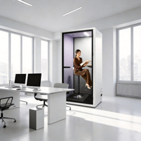 Cabine de bureau acoustique haut de gamme pour espaces de travail modernes |   Cabine insonorisée avec ventilation intelligente, éclairage LED et design modulaire