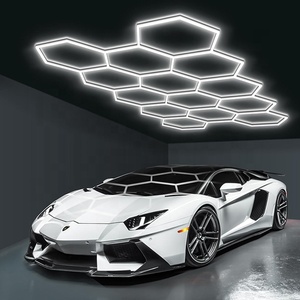 Luces LED hexagonales impermeables para lavado de autos, luces para taller de reparación de automóviles - Product Image 1