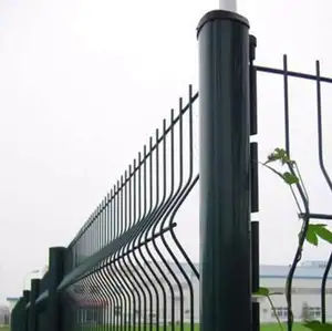 Welded Wire Mesh Security Curved Metal Fence Pvc Powder Coated 3D Fence Panel Curved Security Fencing