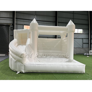 Nouveau populaire blanc enfants ballons fête et maison de rebond toboggan Combo château <span class=keywords><strong>gonflable</strong></span> extérieur avec fosse à balles - Product Image 6