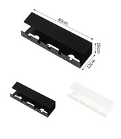 DS4942 pas de perçage multiprise support de cordon plateau de câble cordon à fente fixe support de fixation en plastique sous la gestion des câbles de bureau