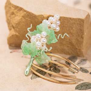 Accesorios para el cabello de estilo antiguo, Hanfu, estilo de corte, estilo Tang, elegante, versátil, peineta sencilla, horquilla en forma de U, súper elegante. - Product Image 3