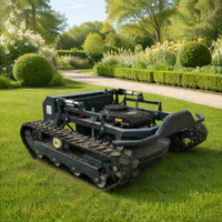 Tondeuse à gazon robotisée automatique avec système autopropulsé pour les tâches autonomes de coupe de l'herbe dans les jardins domestiques