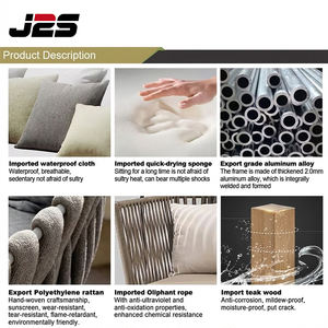 Juego de Muebles de Exterior de Alta Gama J2S para Restaurantes, Mesa y Sillas Modernas de Madera con Sombrilla para Proyectos de Hoteles y Patios - Product Image 5