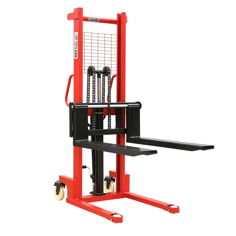 Good Quality Using Flexible Multifunction Manual Pallet Stacker Hand Forklift 2000kg Hydraulic Manual Lifter