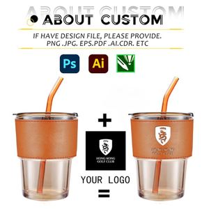 Cadeau d'entreprise promotionnel : Tasse en verre avec couvercle et paille, personnalisable, 15 oz, pour thé ou café, avec logo - Product Image 2