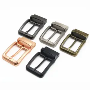 35mm Custom Luxury Leather Belt Buckle Metal Reversible Buckle For Men