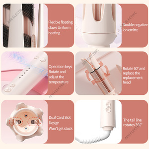 Automatischer Rotierender Lockenstab Professionelles Lockenwickler-Set Tragbare 9-in-1 Austauschbare Lockenstäbe für Frauen - Product Image 5