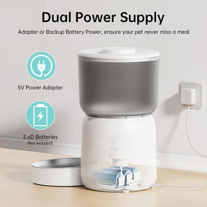 Paslanmaz Çelik Kase 3L Otomatik Kedi Mama Kabı Kolay Temizlenir Çift Güç Kaynağı Zaman Ayarlı Köpek Mama Kabı Evcil Hayvan Mama Dağıtıcısı - Product Image 2