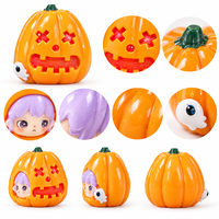 Lot de 10 mini figurines en résine d'Halloween, adorables et amusantes, accessoires artisanaux en forme de citrouille, ornements miniatures pour la maison