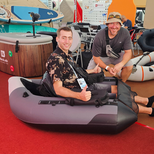 Customized Design Cheap 1 Person Pvc Inflatable <strong>Pontoon</strong> Belly Boat Fishing Float Tube with <strong>Paddle</strong> and Storage Bags - Product Image 1