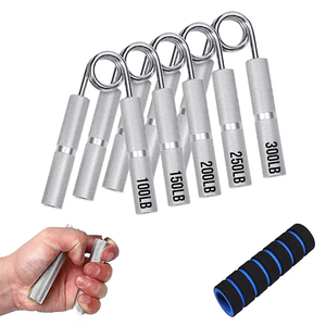 Kim loại tay Grip 100lbs 150lbs 200lbs Heavy Duty Grip <span class=keywords><strong>strengthener</strong></span> nhôm tay <span class=keywords><strong>Exerciser</strong></span> cho sức mạnh tập thể dục - Product Image 1