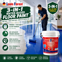 Revêtement de sol trois-en-un écologique à base d'eau, apprêt, couche de finition et scellant, ultra brillant, peinture durable pour parkings commerciaux