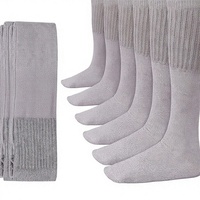 Chaussettes de sport montantes en coton premium antidérapantes, 6 paires, pour hommes grandes tailles