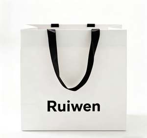 Sac en papier de luxe pour boutique, cadeau, bijoux, imprimé avec logo personnalisé, recyclable, respectueux de l'environnement, taille personnalisée - Product Image 4