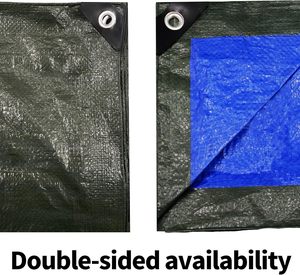 Bâche en PE 6'x8' 8'x10' 10'x12' 15'x20' Imperméable, Résistante aux UV et Anti-Déchirure pour Camping, Toit, Foin, Piscine, Abri - Product Image 3