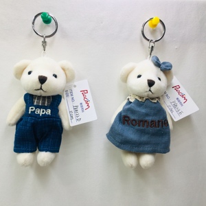 EN71 Nóng Bán Tùy Chỉnh Sang Trọng Gấu Bông <span class=keywords><strong>Keychain</strong></span> Mềm Đồ Chơi Gấu Với Áo Và Áo Sơ Mi Thú Nhồi Bông Mặt Dây Chuyền - Product Image 5