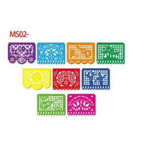 Bandera Decorativa de México para Fiestas, Pancarta de <span class=keywords><strong>Coco</strong></span>, 42.5*330 cm, Fieltro, Decoración Floral, Día de Muertos, Guirnalda de Carnaval - Product Image 1