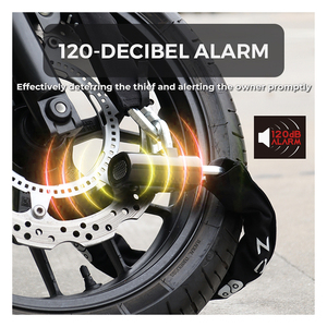 Diseño de alta seguridad 120db Cerradura de <span class=keywords><strong>cadena</strong></span> de alarma Acero al carbono 1200 Mm <span class=keywords><strong>Cadena</strong></span> larga Cerradura de <span class=keywords><strong>bicicleta</strong></span> Cerradura de <span class=keywords><strong>cadena</strong></span> a prueba de polvo <span class=keywords><strong>para</strong></span> <span class=keywords><strong>bicicleta</strong></span> - Product Image 6