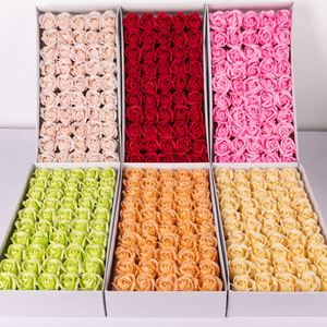 Set de Jabones de Tres Capas con Flores Artificiales de Rosa y Base, para Mujeres, Suministros para Bodas, Fiestas, Cumpleaños, Regalo de San Valentín - Product Image 1