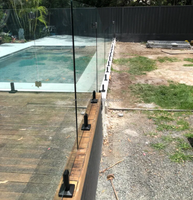YL METAL Balustrade extérieure en verre trempé 12 mm avec support en acier inoxydable 2205 – Ne rouille pas le verre
