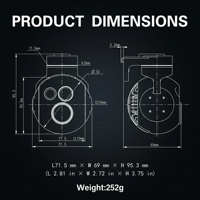 Caméra stabilisée à 2 axes S070TA avec triple objectif, 252g, légère, zoom 7x, charge utile pour drone, pour inspection extérieure et de lignes électriques