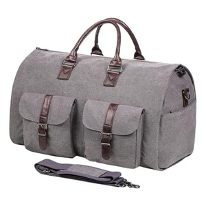 Free Sample Double-Purpose Nylon Hanging <b>Suitcase</b> Travel Bags with Zippers Shoulder <b>Straps</b> Water Resistant for Carrying Garments - Product Image 1