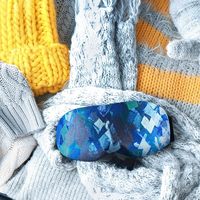 Housse de miroir en microfibre pour masque de ski Masques optiques et accessoires