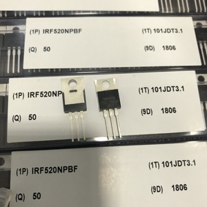 Nuevo nuevo IRF520pbf transistores de potencia <span class=keywords><strong>MOSFET</strong></span> 100V 10A TO-220 IRF 520 <span class=keywords><strong>IRF520</strong></span> en stock - Product Image 4