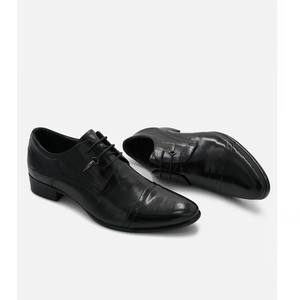 Nouvelles chaussures de mariage en cuir de haute qualité, à bout haut, surface brillante, confortables, antidérapantes, chaussures plates pour hommes, marche sans fatigue - Product Image 4
