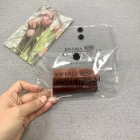 Sac de présentation transparent en PVC pour sous-vêtements et chaussettes, sac à bouton-pression en PVC, sac d'emballage pour maquillage en PVC