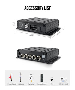 Nouvelle arrivée, système de caméra de bus MDVR personnalisé, H265, carte SD DVR, 1080P, 4CH, DVR mobile - Product Image 6