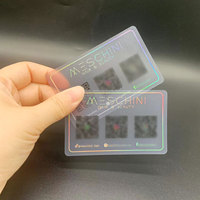Nouveau design de carte de visite transparente hologramme mat étanche personnalisée en usine