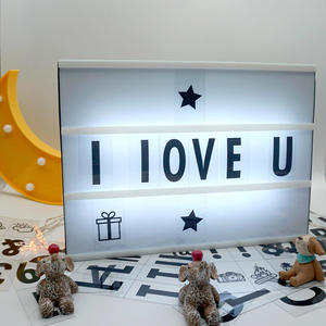 Boîte à lumière cinéma blanche format A4, tableau lumineux pour messages avec 265 lettres et symboles, idéal pour les cadeaux d'anniversaire des filles de 8, 9, 10 ans et pour les fêtes - Product Image 5