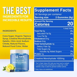 OEM/ODM Private Label Pre-Workout Supplement Energy-Giving Monohydrate <b>Creatine</b> Gummies for Muscle Growth - Product Image 6