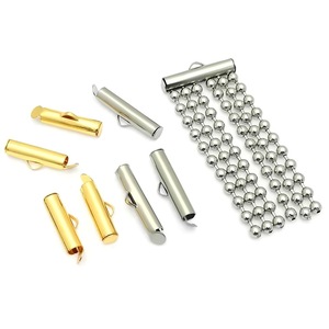 Manchon creux en acier inoxydable pour boucle de bijoux, plaqué or et argent, forme rectangulaire, accessoires DIY pour la fabrication de bracelets - Product Image 2