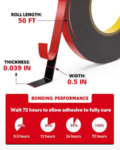 Double-Sided <b>Tape</b> Heavy Duty 3M VHB Installation <b>Tape</b> Pad Sticker Strong Waterproof Foam <b>Tape</b> for Indoor and Outdoor Use - Product Image 4
