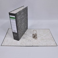 Carpeta de Papel de Oficina Negra de Gran Capacidad, 7.5 Pulgadas de Ancho, con 2 Orificios, Modelo 556/554, Impresa, para Almacenamiento Rápido de Archivos