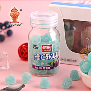 Gumdrop Vitamin C Fruchtiges Aroma Weiche Gummibärchen Zucker beschichtete Dekoration Halal Süßigkeiten Süßigkeiten in der Flasche verpackt - Product Image 3