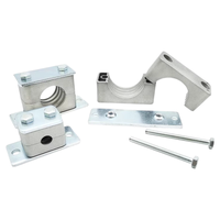 Prix d'usine SHWD Collier de serrage hydraulique en aluminium galvanisé argenté, norme DIN3015, pour applications légères, diamètre intérieur max. 102 mm, trous de fixation 35 mm